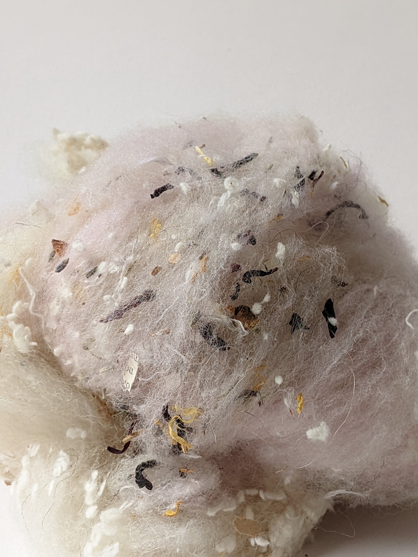Dried lavender, hibiscus, calendula, and 1800s paper bits for papermaking - 1 oz | 28 g