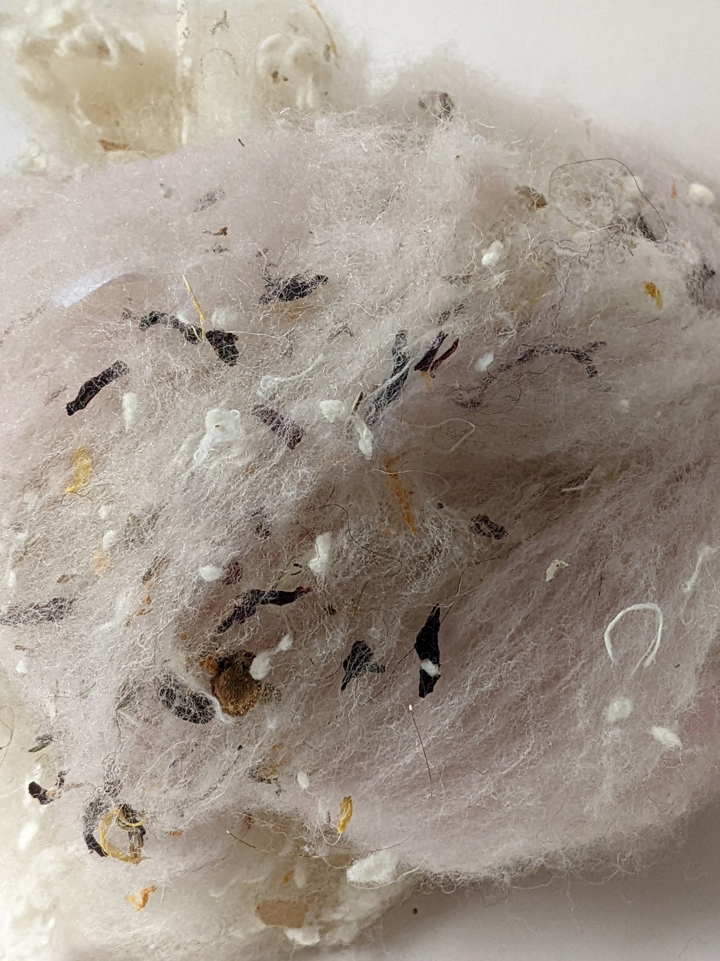 Dried lavender, hibiscus, calendula, and 1800s paper bits for papermaking - 1 oz | 28 g