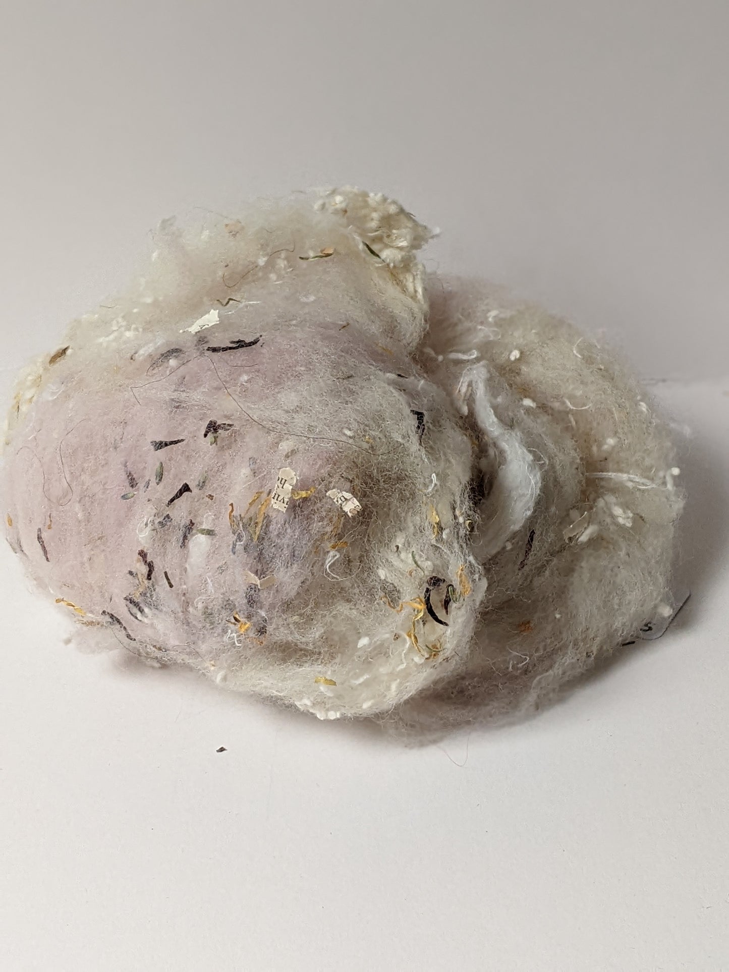 Dried lavender, hibiscus, calendula, and 1800s paper bits for papermaking - 1 oz | 28 g