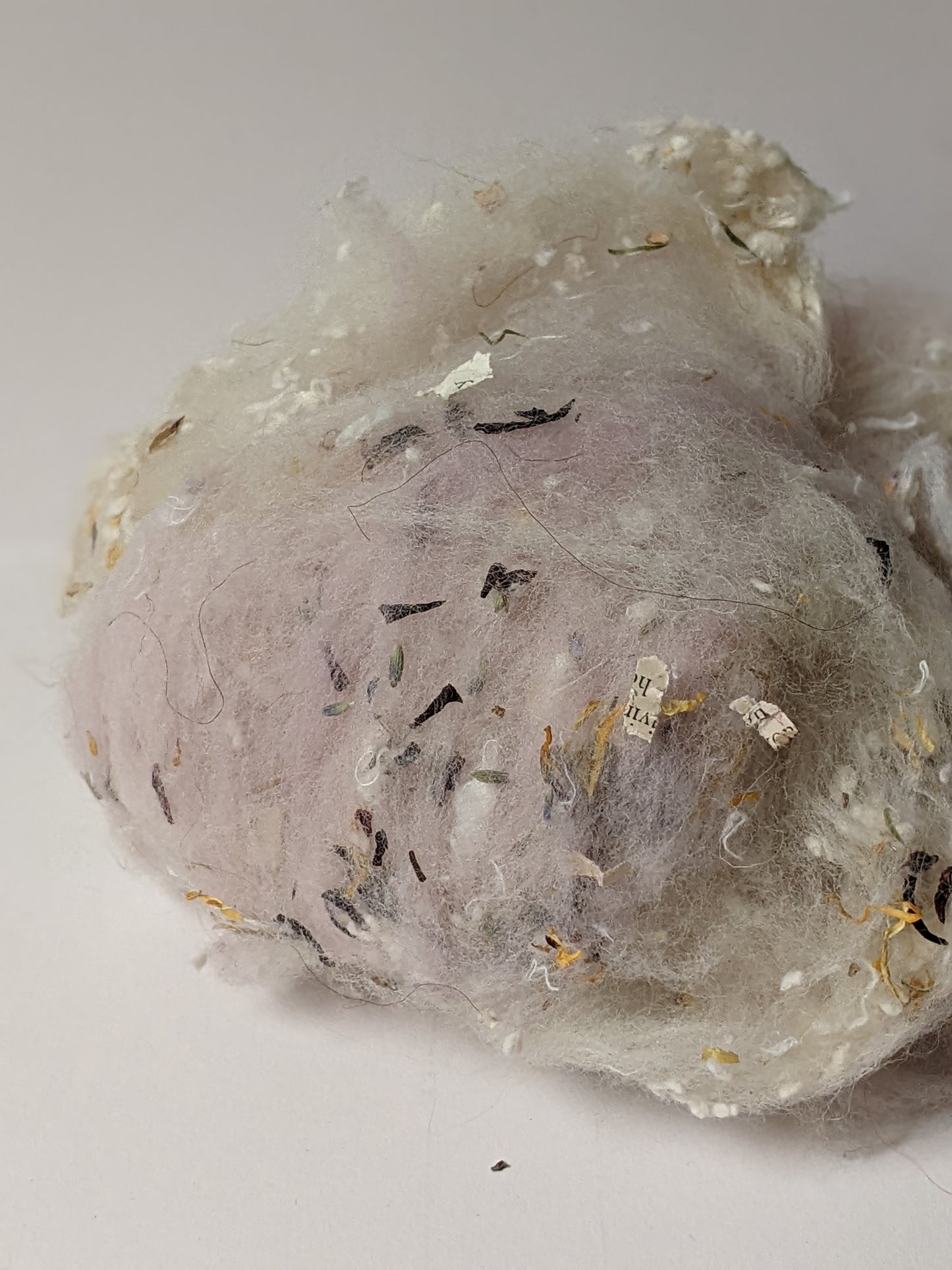 Dried lavender, hibiscus, calendula, and 1800s paper bits for papermaking - 1 oz | 28 g
