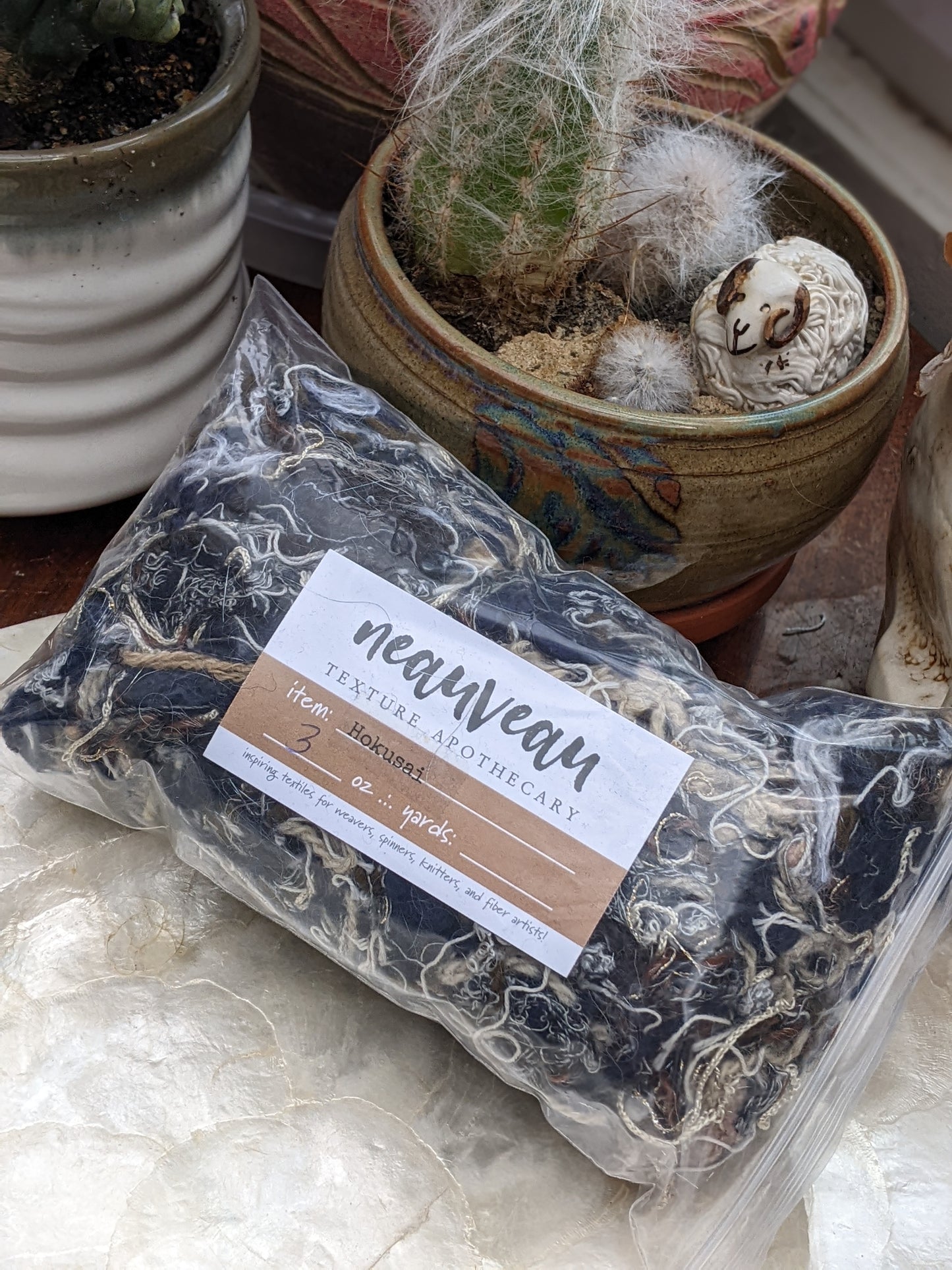 HOKUSAI - recycled thread mix for fiber blending and felting - 3 oz | 85 g