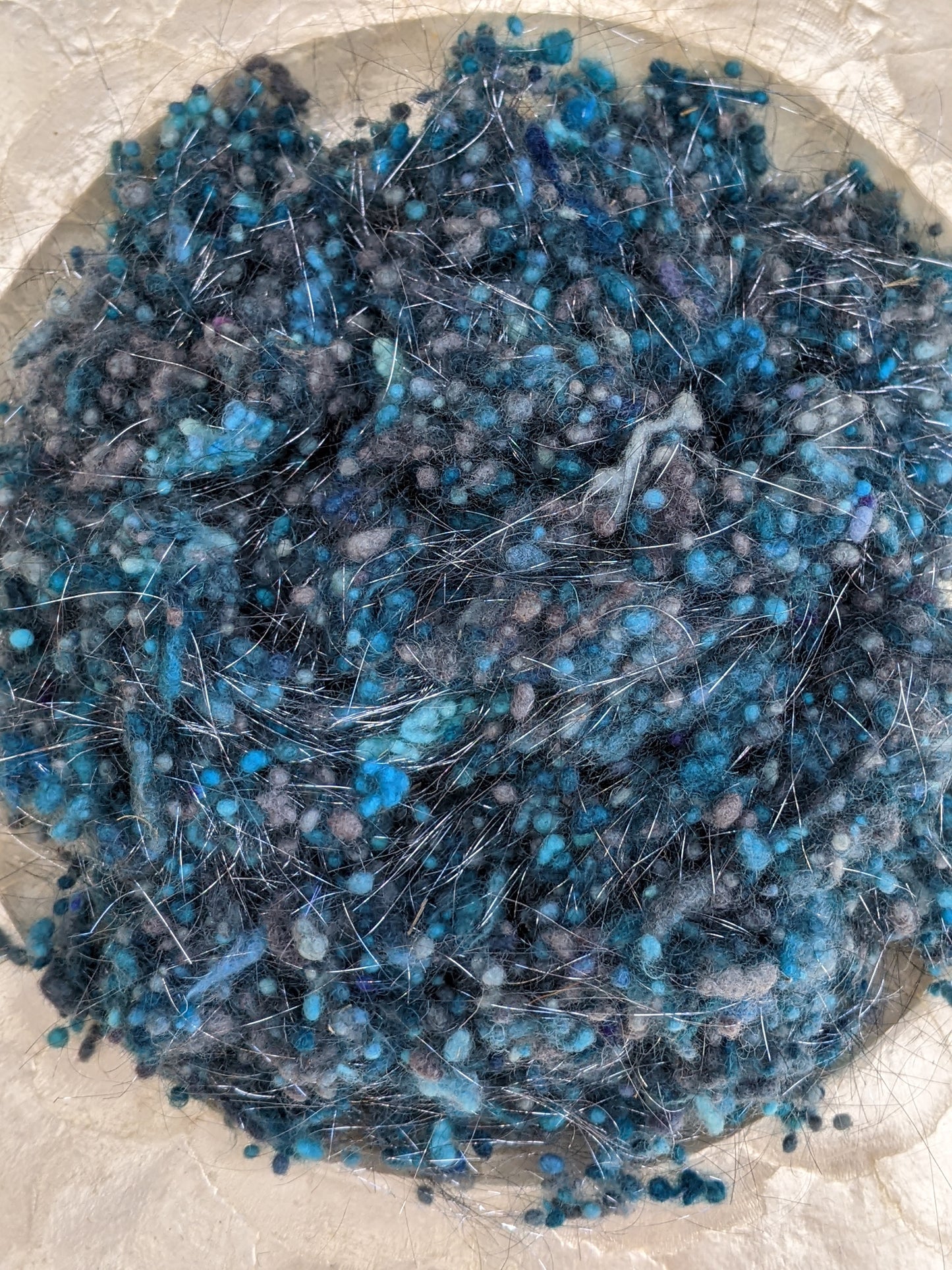 CORINTH Dyed Fine Wool Nepps and Sparkle Blend - 1 ounce