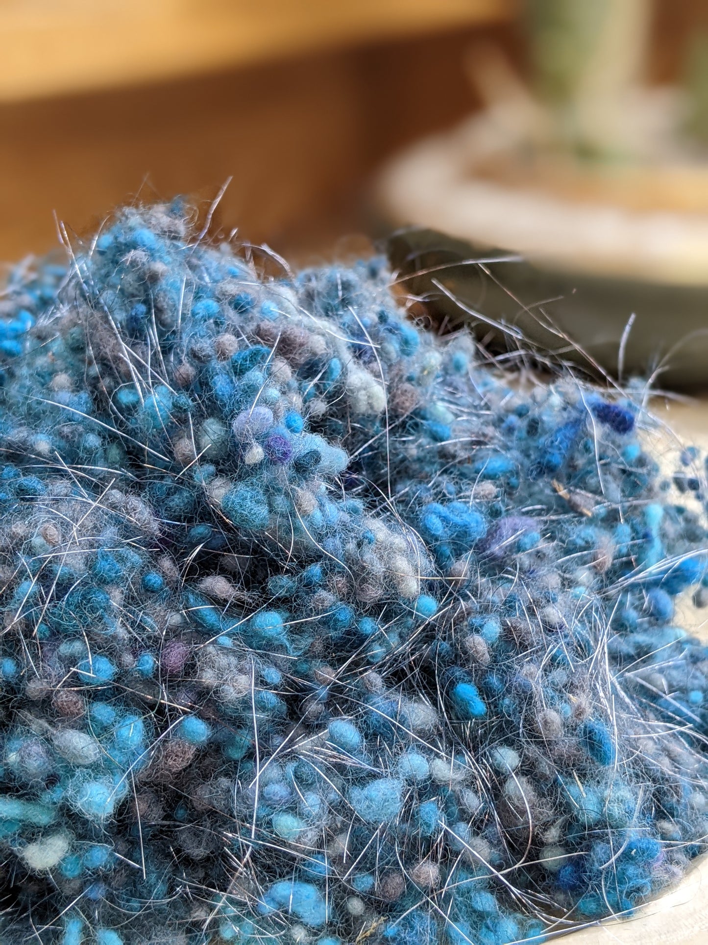 CORINTH Dyed Fine Wool Nepps and Sparkle Blend - 1 ounce