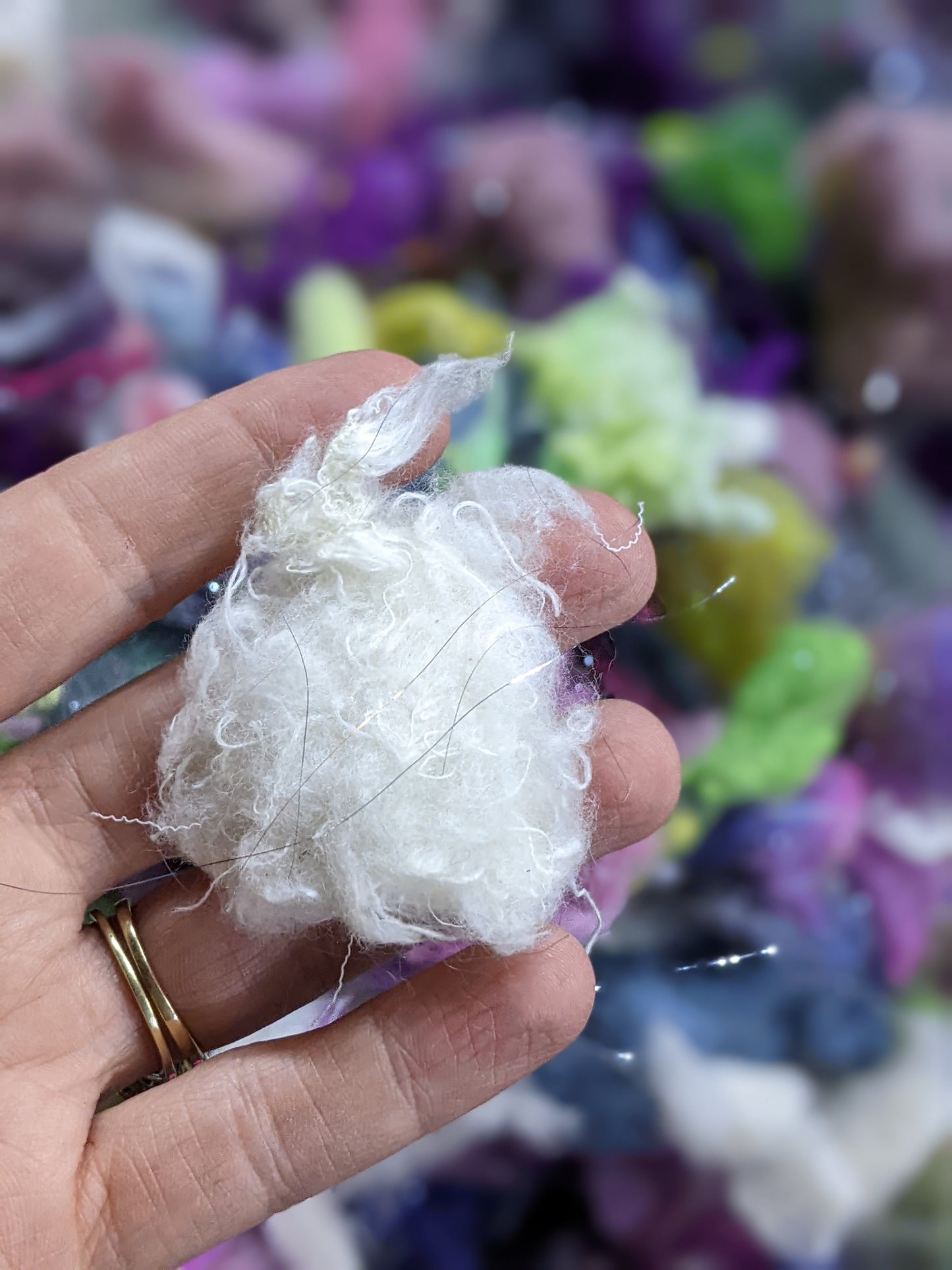 PICASSO - hand-dyed fine wool noil blend for fiber blending and felting - 2 oz | 57 g