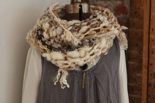 ZEPHYR Cowl (Free Handspun Knitting Pattern)