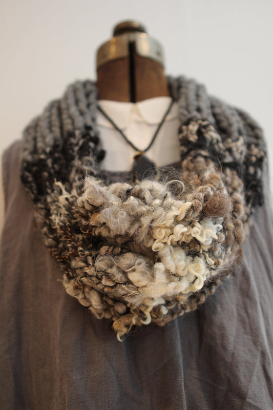FLOURISH Cowl (Free Handspun Knitting Pattern)