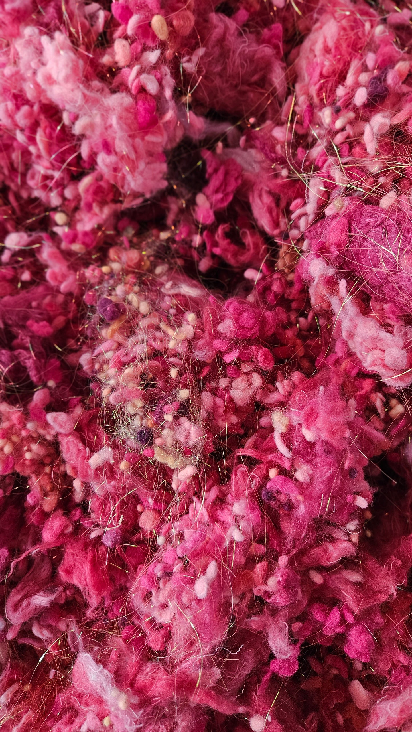 SHILOH ROSES - limited edition hand-dyed fiber art texture for blending, felting, and papermaking - 2 oz | 57 g