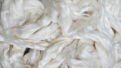 Natural Mulberry Silk A Grade White - 1 ounce