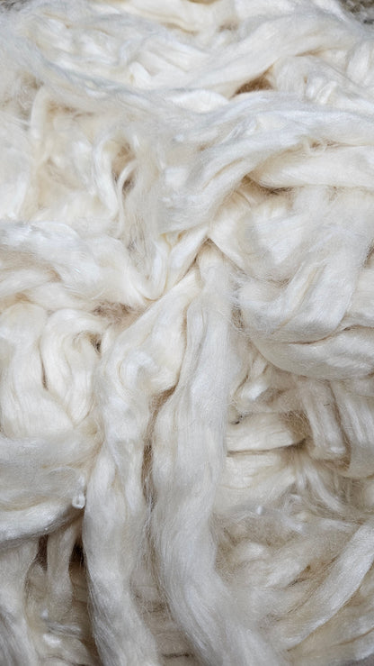 Natural Mulberry Silk A Grade White - 1 ounce