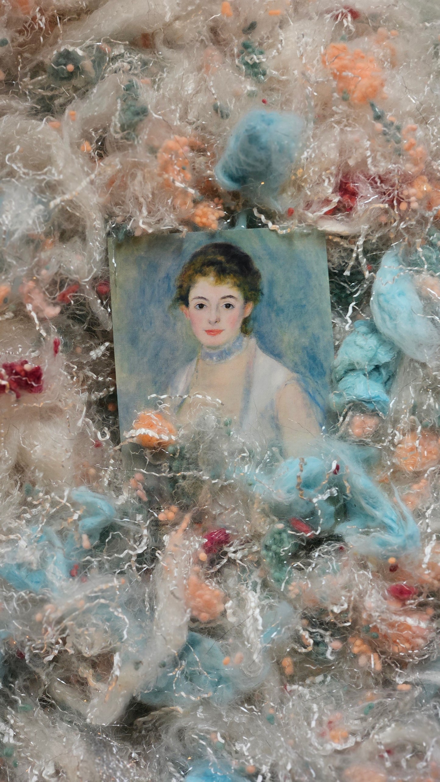 MADAME HENRIOT - faux silk limited edition Renoir Impressionist inspired fiber art texture for blending, felting, and papermaking - 2 oz | 57 g