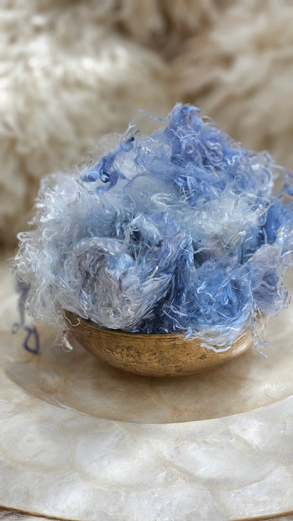 MOONSTONE - hand-dyed eucalyptus crimp faux-silk for art yarn embellishing, fiber blending, felting, and papermaking - 2 oz | 57 g