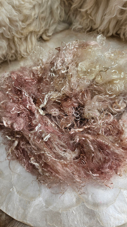 PYRITE Eucalyptus Crimp Hand Dyed Effects Fiber - 2 ounces