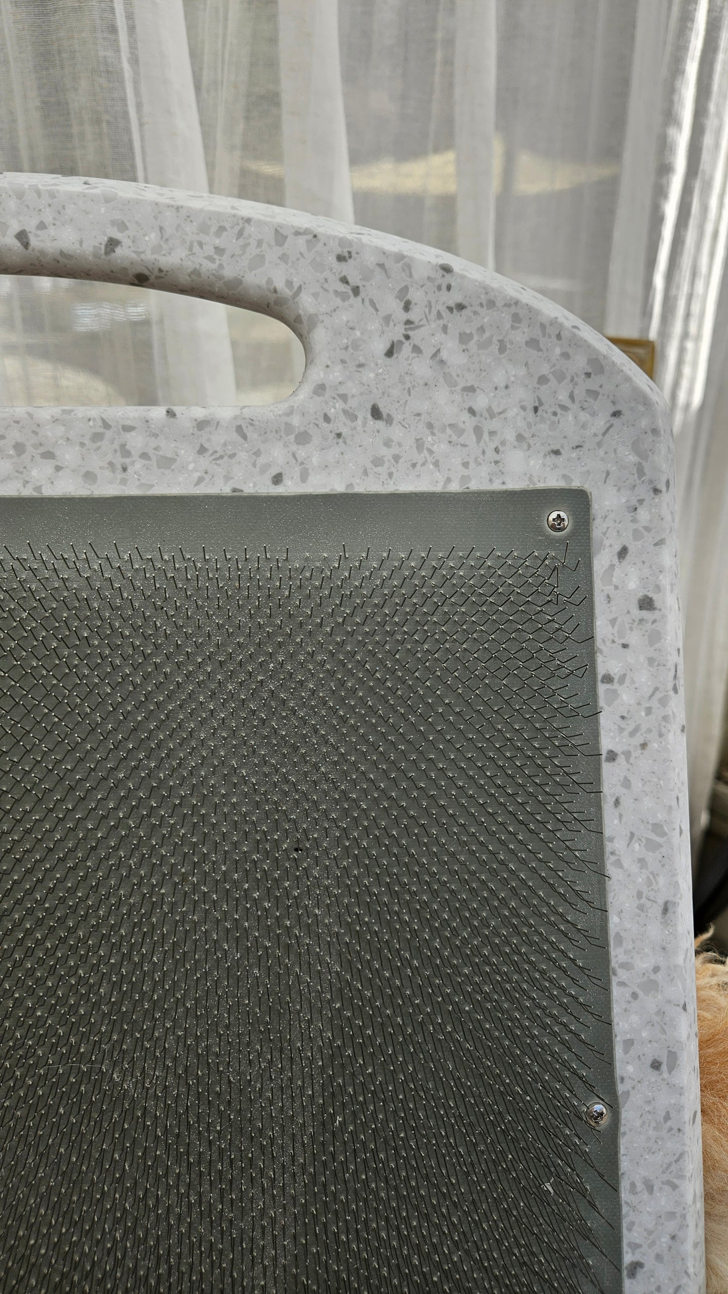 BLENDING BOARD - handcrafted Corian 72 TPI 12x12 blending board for blending fibers into batts and rolags - X-Large | 12WHT
