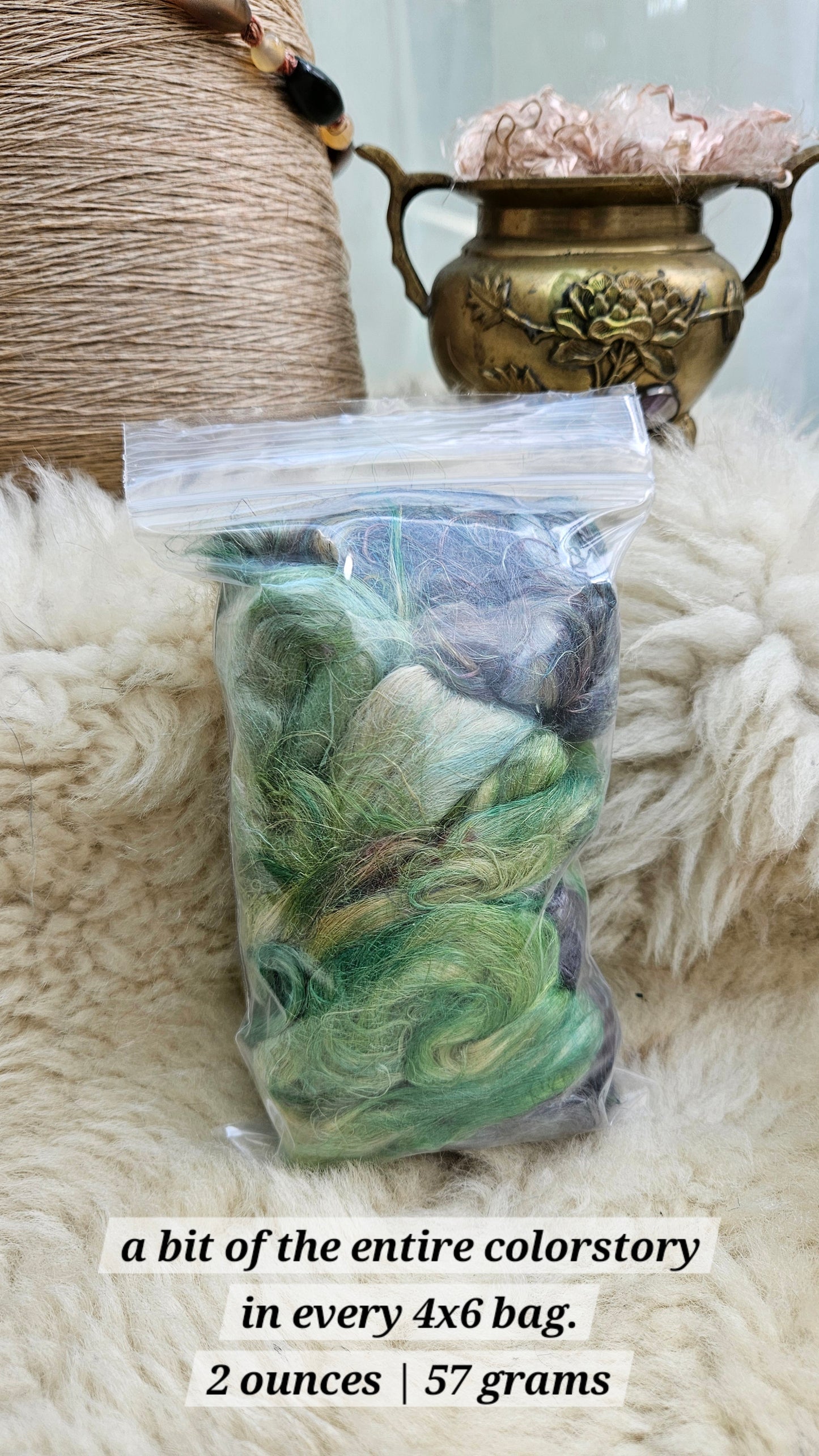 UNICORN Hand-Dyed Fine Hemp for fiber art, texture blending, and papermaking - 2 ounces | 57 grams