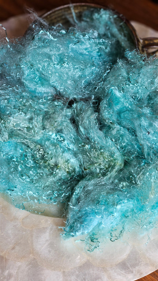 BROOKITE - hand-dyed eucalyptus crimp faux-silk for art yarn embellishing, fiber blending, felting, and papermaking - 2 oz | 57 g