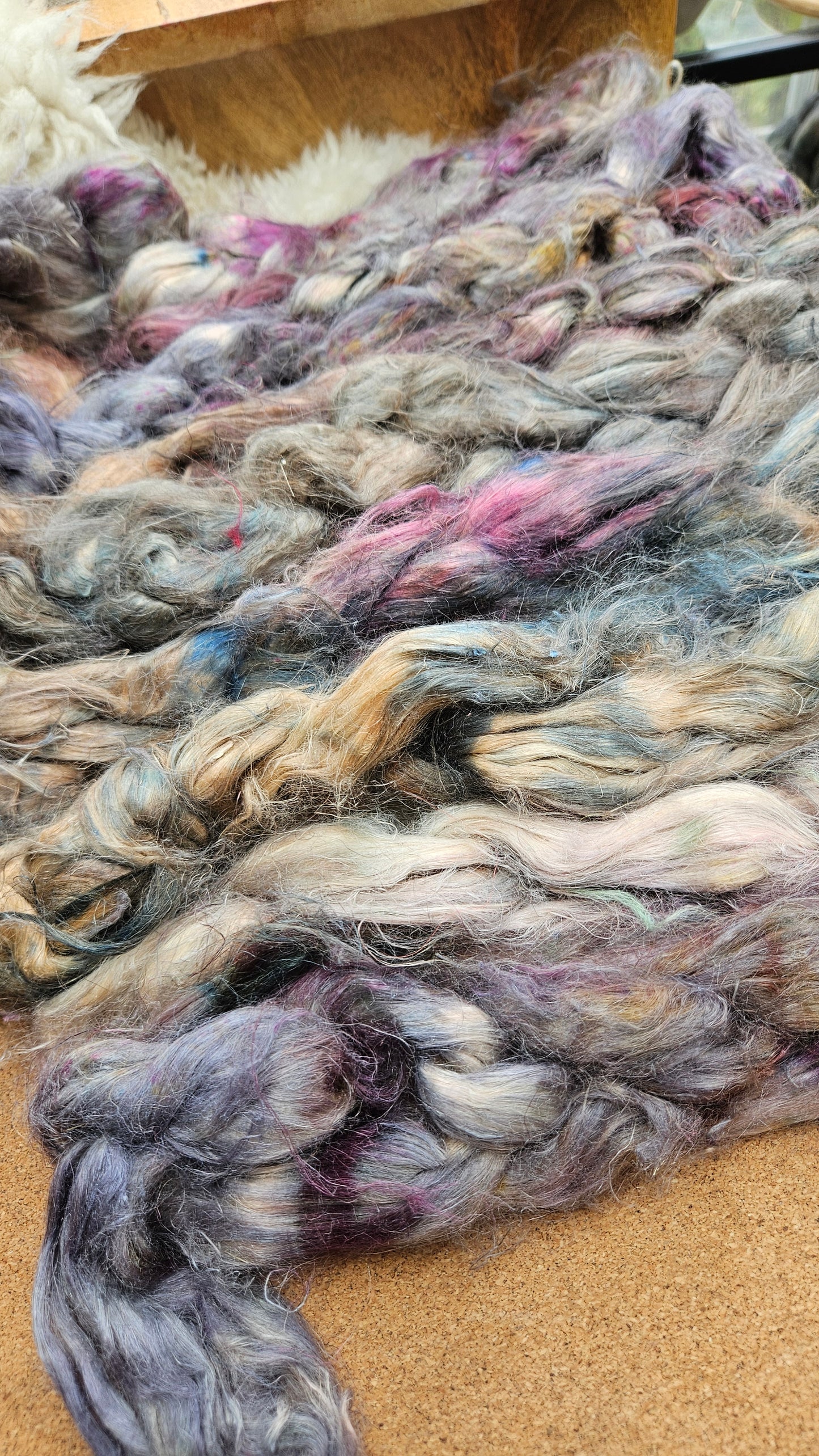 RELIQUARY Hand-Dyed Fine Hemp for fiber art, texture blending, and papermaking - 2 ounces | 57 grams