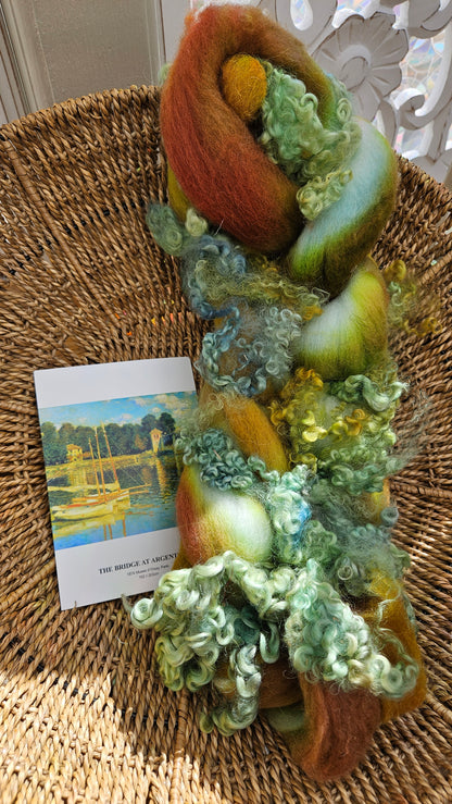 Monet Inspired Signature Art Roving - Bridge at Argenteuil Collection 110 - 4.5 oz