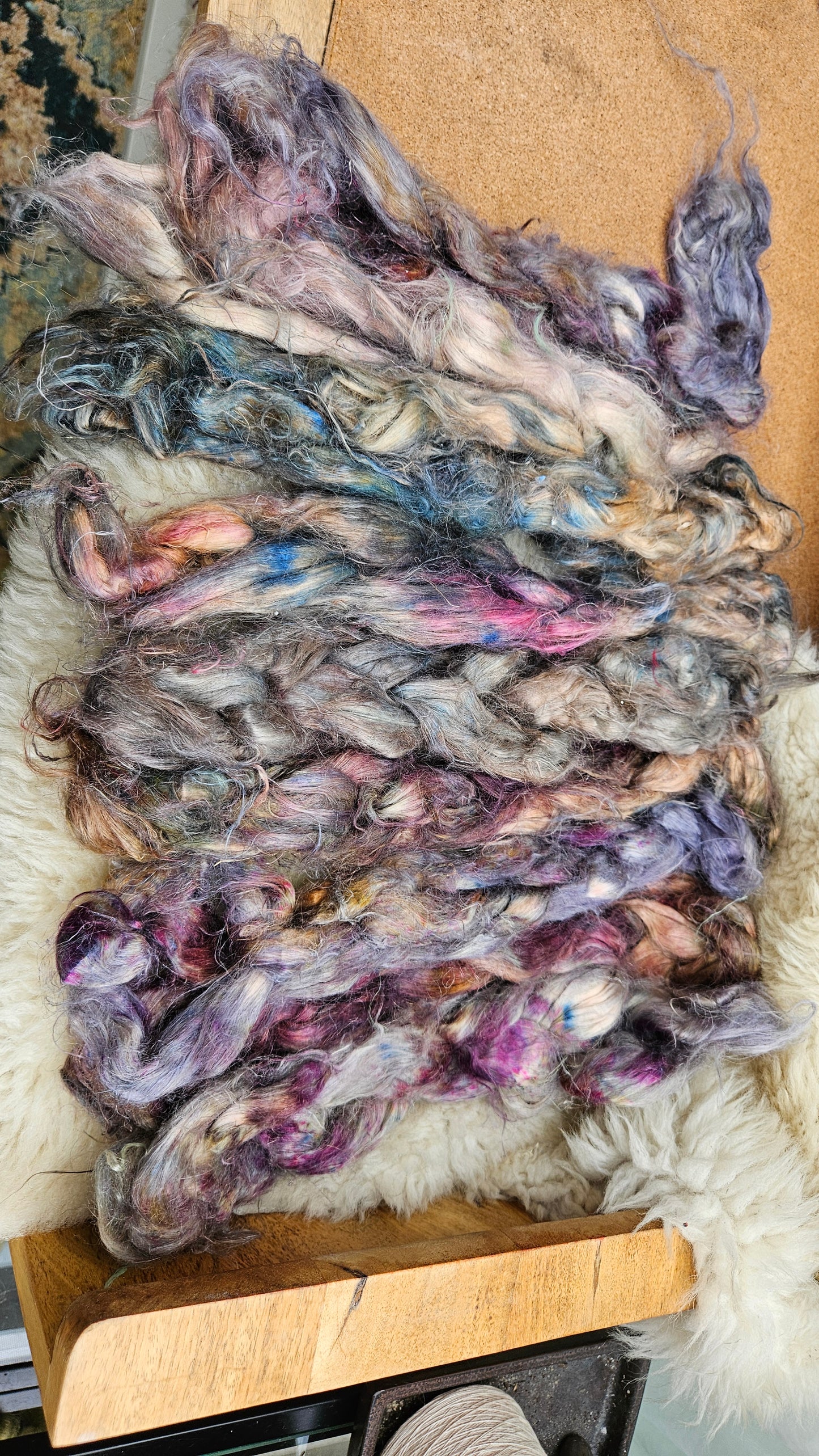 RELIQUARY Hand-Dyed Fine Hemp for fiber art, texture blending, and papermaking - 2 ounces | 57 grams