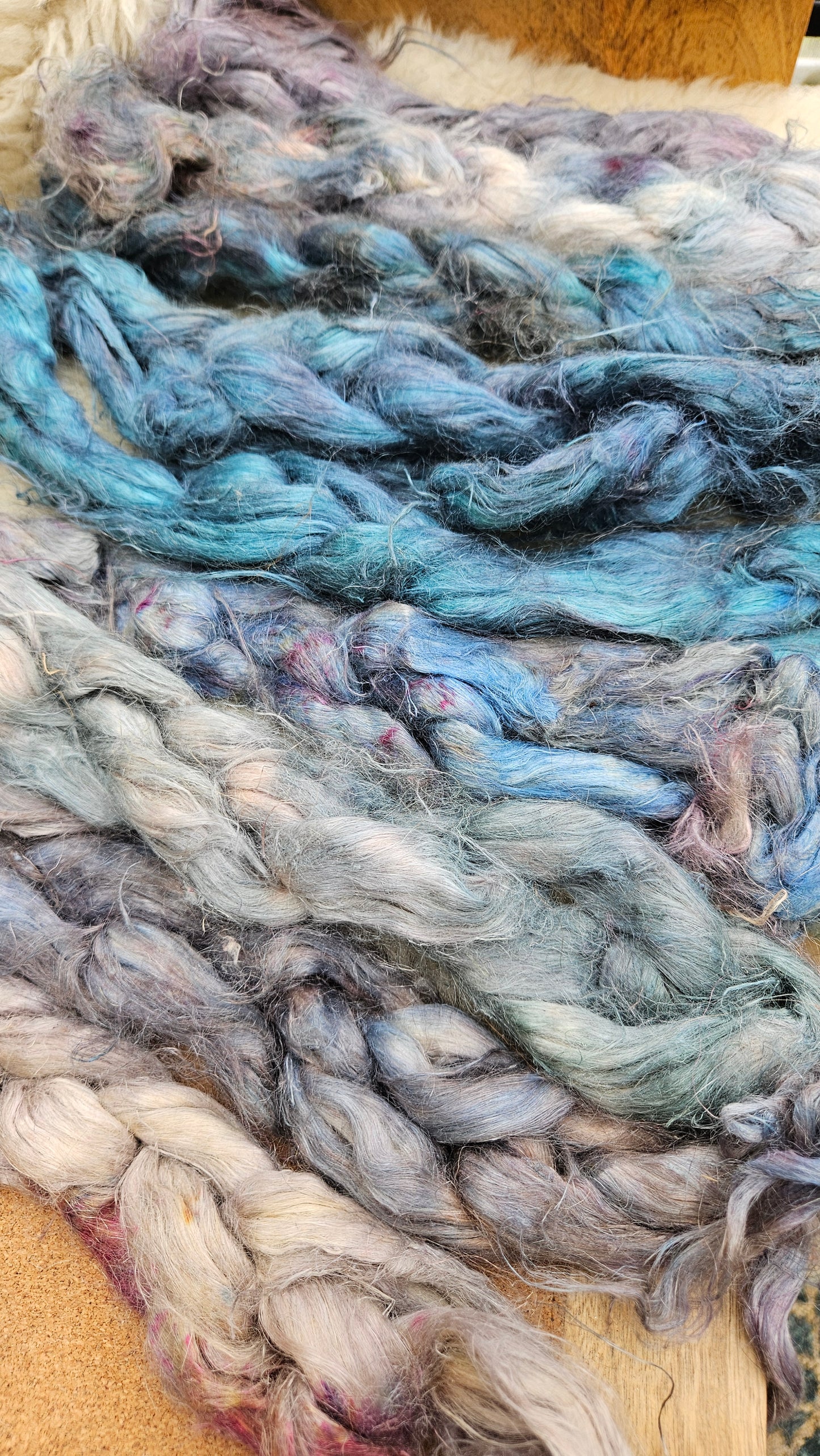 PSALTER Hand-Dyed Fine Hemp for fiber art, texture blending, and papermaking - 2 ounces | 57 grams