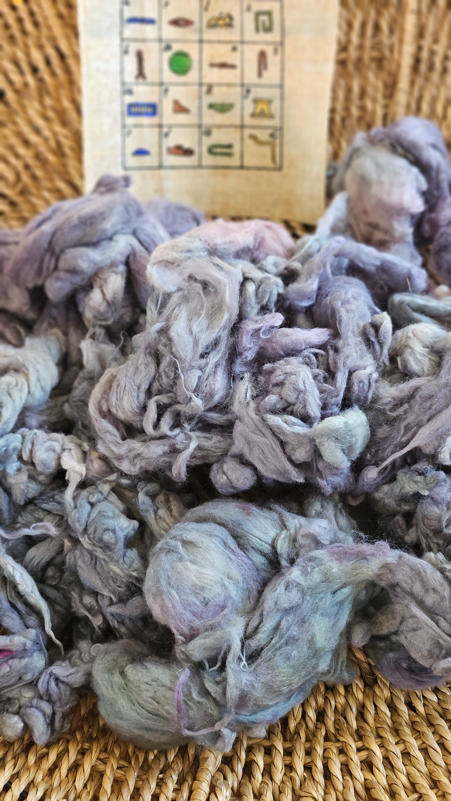 SETI Hand-Dyed Organic Extra Fine Cotton Noil for fiber art, texture blending, and papermaking - 1 ounce | 28 grams