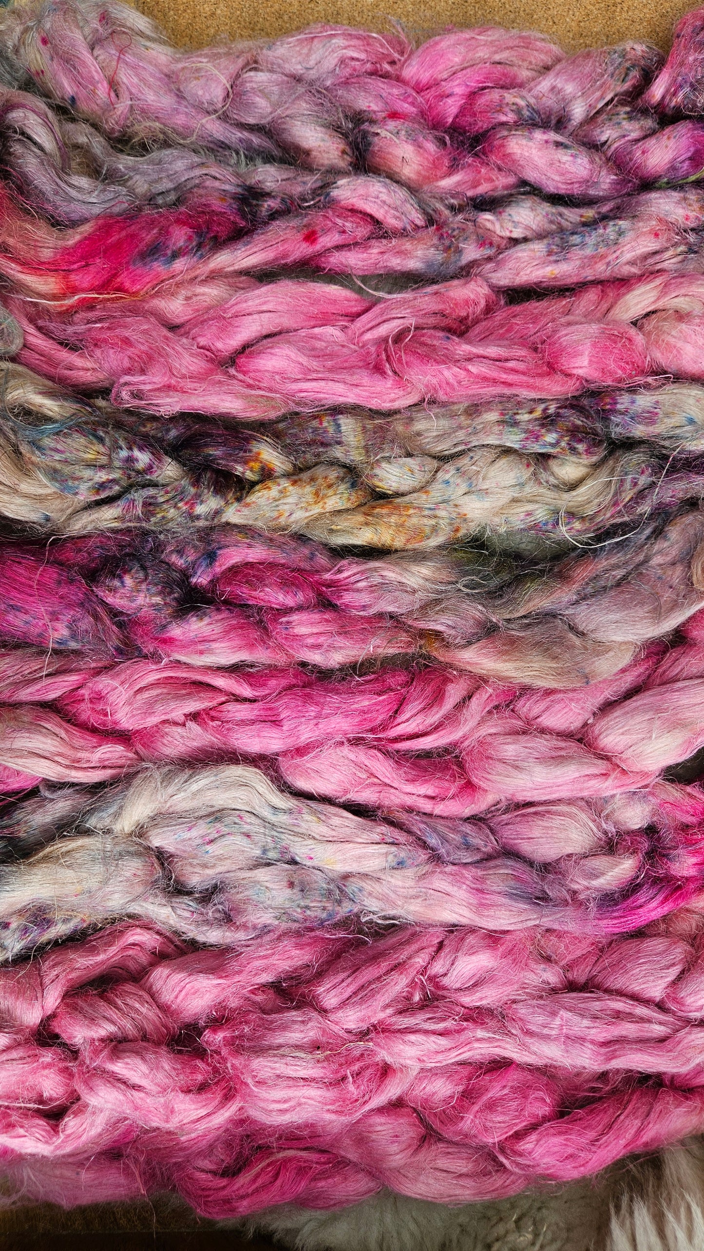 ISOLDE Hand-Dyed Fine Hemp for fiber art, texture blending, and papermaking - 2 ounces | 57 grams