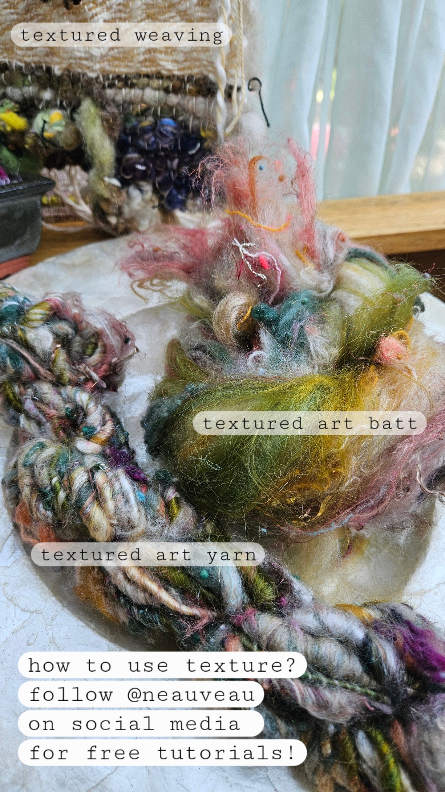 BOG WOOD - Hand-Dyed Alpaca Bamboo Texture Blend for art yarn embellishing, texture blending, felting, mixed media, and fiber art - 4 ounces | 114 grams