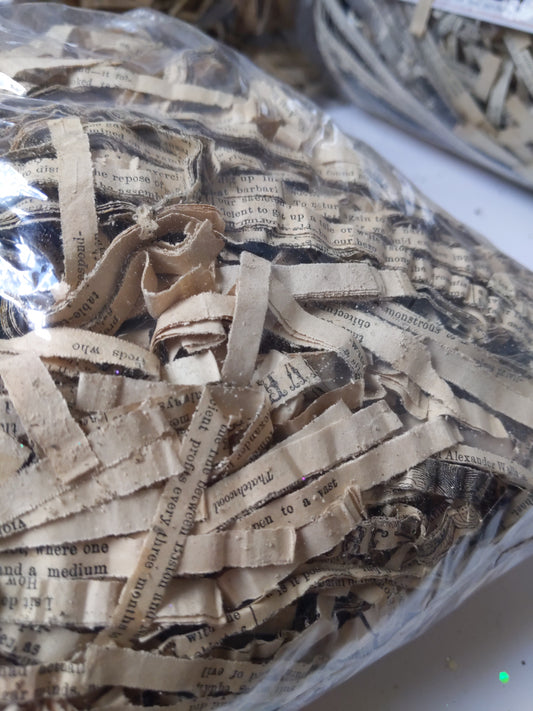 1800s antique paper ribbons for papermaking  - 4 oz | 113 g