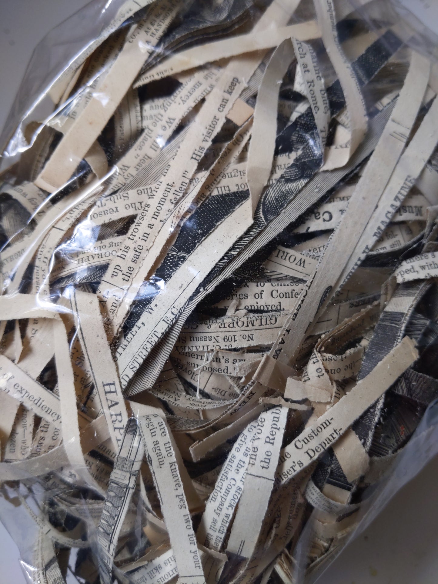 1800s antique paper ribbons for papermaking  - 4 oz | 113 g