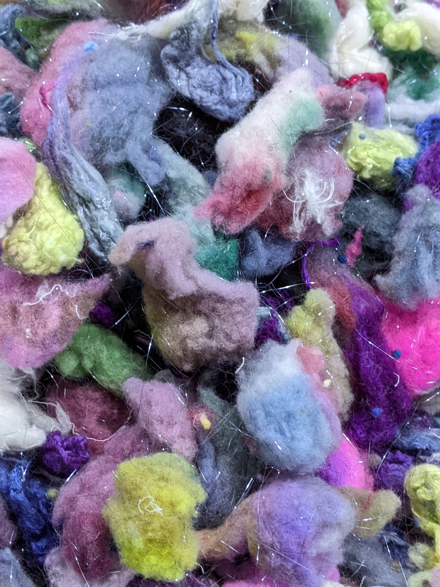 PICASSO - hand-dyed fine wool noil blend for fiber blending and felting - 2 oz | 57 g